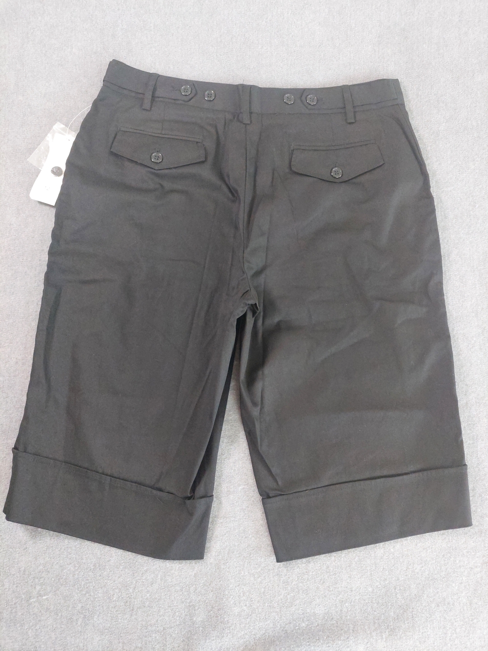 NWT Bamboo Traders Black Bermuda Shorts - Cuffed Hem Size 12 - Picture 8 of 9